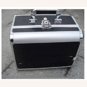 Black Waterproof Lightweight Cosmetic Case with Mirror