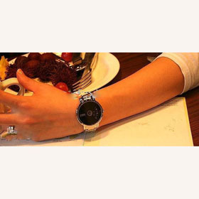 Unisex Steel Round LED Wristwatches