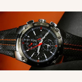 Black Dial Stainless Steel Men's Wristwatch