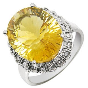 Natural Citrine 925 Sterling Silver Bezel Ring