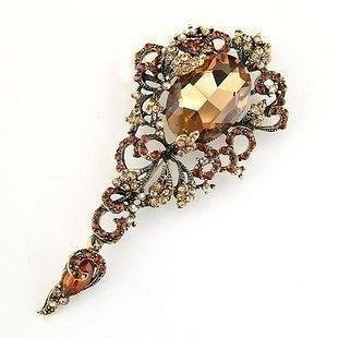 Acrylic Classic Alloy Zircon Diamond Brooches