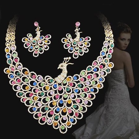 Cute Rhinestone Zinc Alloy Wedding Jewelry Sets