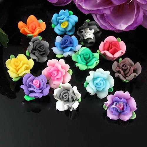 Fashion Beautiful Mix Flower Polymer Clay Beads Bracelets