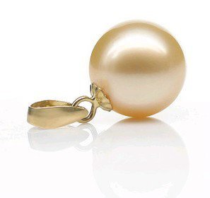 12-12.5mm Golden Round Southsea Pearl Pendant