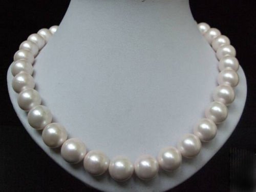 14K Gold Genuine South Sea 10-11CM White Pearl Necklace