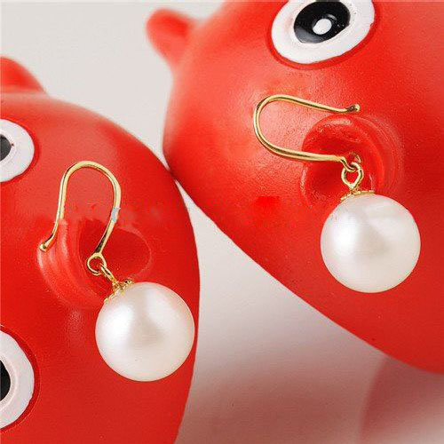 18k Gold 9-10mm Freshwater Pearl Earring