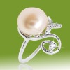925 Sterling Silver White Freshwater Pearl Ring