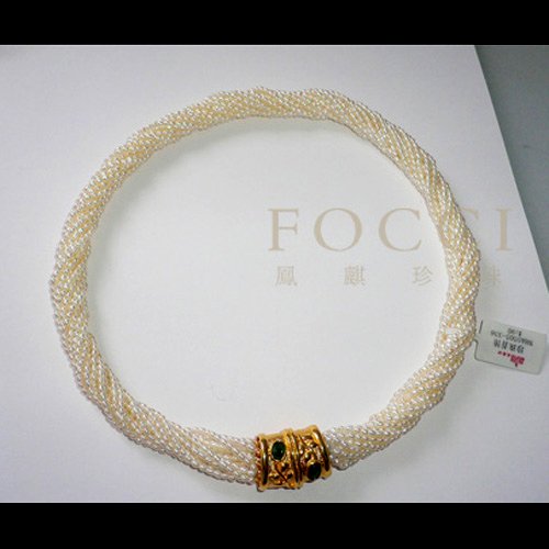 5-6mm Rice Freshwater 925 Silver White Clasp Pearl Necklace