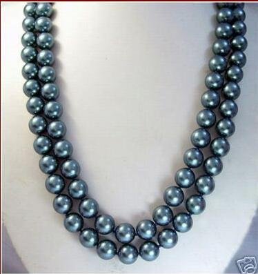 Excellent Tahitian 9-10mm Black Brightness Round Pearl Jewelry
