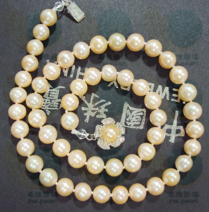 7.5-8mm Near Circle Pure Hand-planted Pearl Jewelry