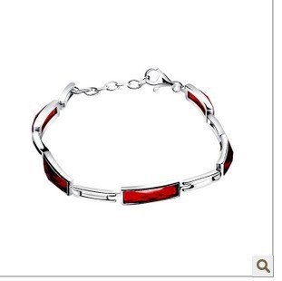 Red Fashion 925 Sterling Silver Bracelet