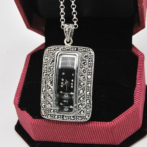 White Gemstones Fashion Women Silver Pendants