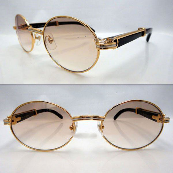 CR-39 Acrylic Lenses Alloy Frame Buffalo Horn Sunglasses