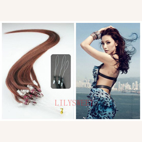Silky Straight Indian Micro Loop Hair Extension