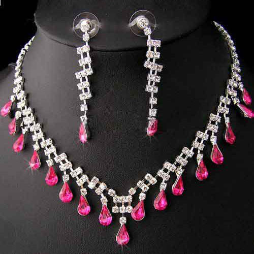 Fashion Alloy Diamond Wedding Jewelry Sets