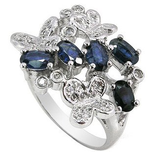 Natural Sapphire with 925 Silver Ring