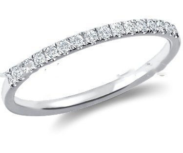 Solid 18K White Gold Diamond Ring