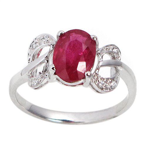 Natural Ruby 925 Sterling Silver Plated 3-layer Platinum Surface Platinum Ring