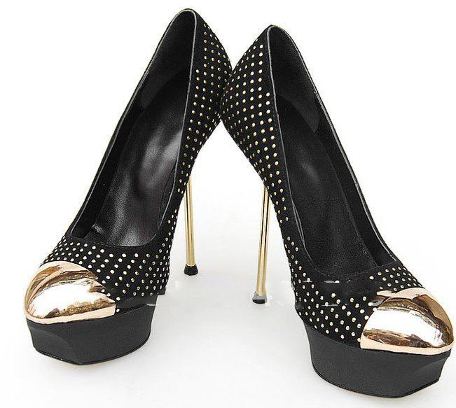 Closed Bright Toe Diamond Super Slim High-heeled Platform Wedding Shoes