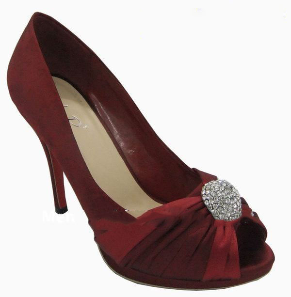 Rubber Dew Toes Diamond Slim-Heeled Wedding Shoes