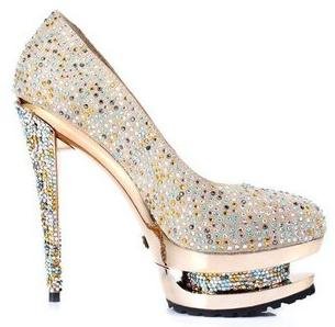 High Heeled Diamond +PU Material 3.5 CM Platform Wedding Shoes