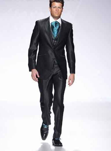100% Polyester Black Handmade Tuxedo