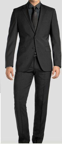 Anti-Wrinkle Woolen Black Men Tuxedo