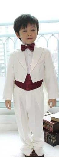 White Cotton Children Tuxedos Sets