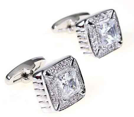 Square High-quality Crystal Cufflinks