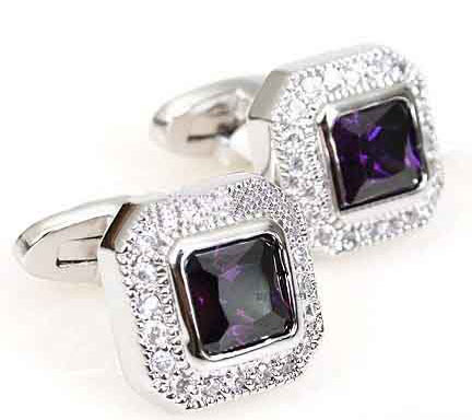Resin High-quality Crystal Cuff Links