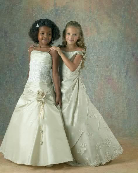 Sleeveless Embroidery Applique Ankle-length Elegant Flower Girl Dresses