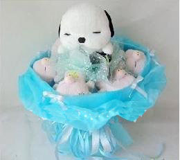 Cute Cat Wedding Bouquet for Valentine's Gift