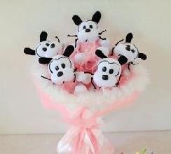 Pink Cute Cat Wedding Bouquet