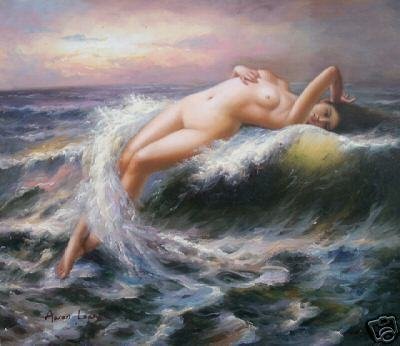 Beautiful GIRL Erotic 48x48 Inch Oil Painting