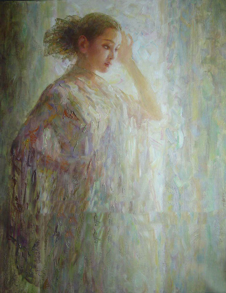 Custom Impression Woman Nude Oil Painting on Linen Art Canvas Painting