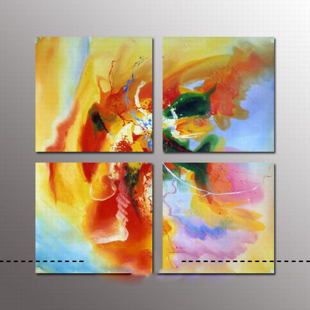 Guaranteed 100% Handpainted Abstract Modern Oil Painting on Canvas