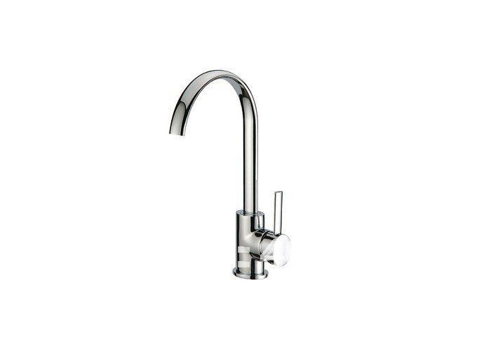 Polished Brass Surface Fashion Single Handle Kitchen Sink Lavatory Basin Faucet