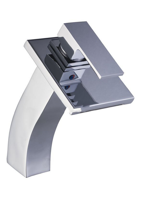 Chrome Waterfall Single Handle Luxury Brass Basin Faucet