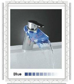 Contemporary Style Entirecopper Colorful LED Lamp Basin Faucet