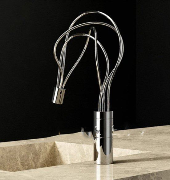 Ceramic Surface Polished Single Handle Kitchen Faucet