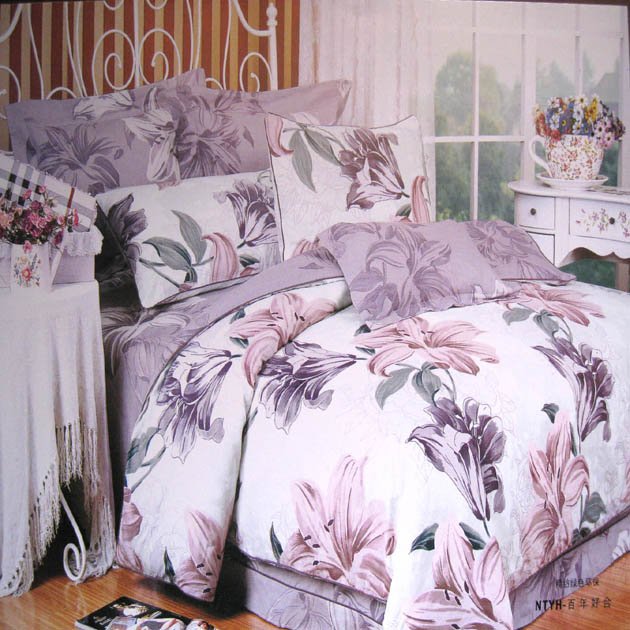 100% Cotton Knitted 3 pcs Adult Bedding Set