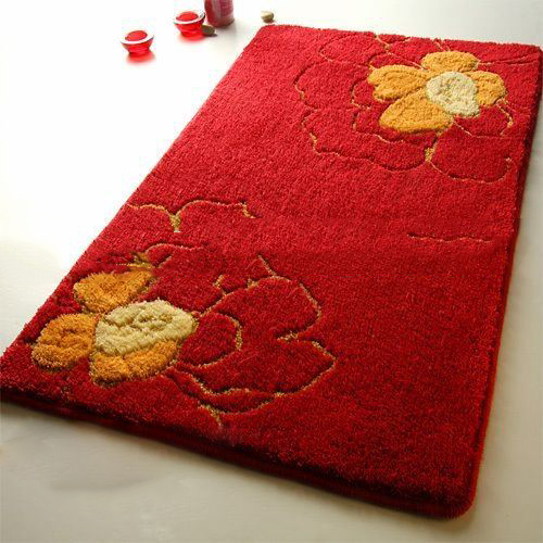 Printed 100% Polyester Hand Knotted Carpet