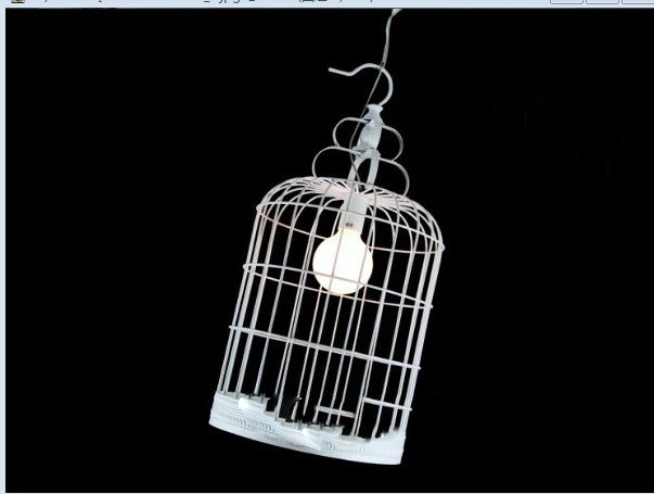Iron Material Modern Bird Cage Pendant Lamp Chandelier
