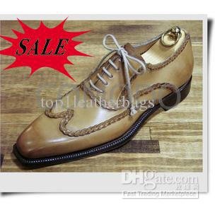 Lace-up Handmade Pure Genuine Calf Men's Oxford Shoes