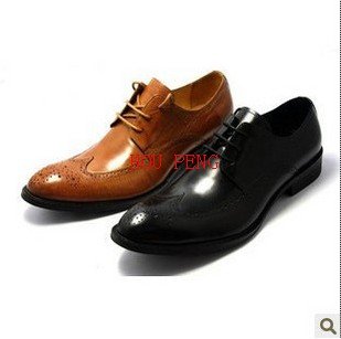 Real Leather Lace-up Fashion Design Men's Oxford Shoes