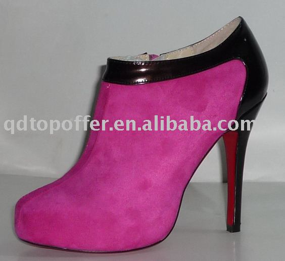 Genuine Leather Varnished Heel Women's Bridal Shoes