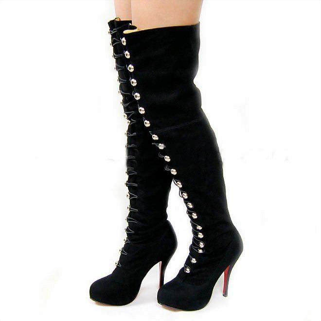 Women's Dress Shoes High Heel Shoes Knee Boots