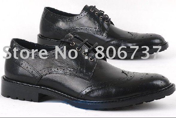 Newest Genuine Leather Adult Black Man Loafers