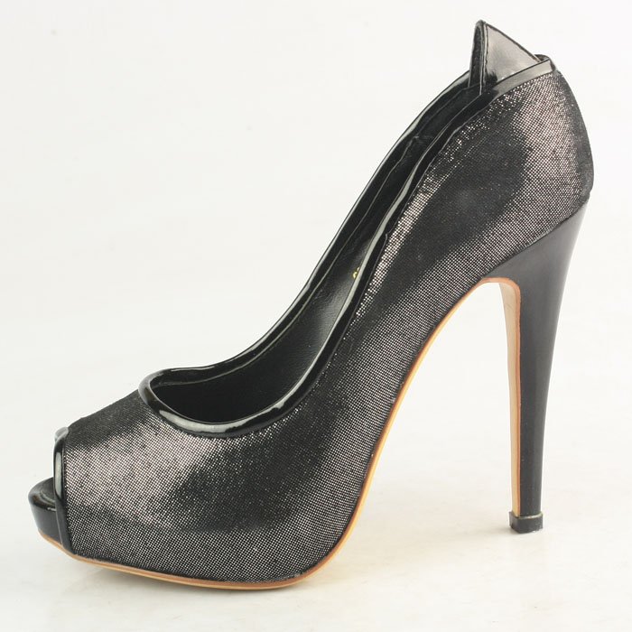 Genuine Leather Fish Mouth Hidden Platform Pumps