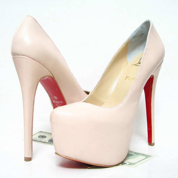 Crystal Platform Round Toe Pumps